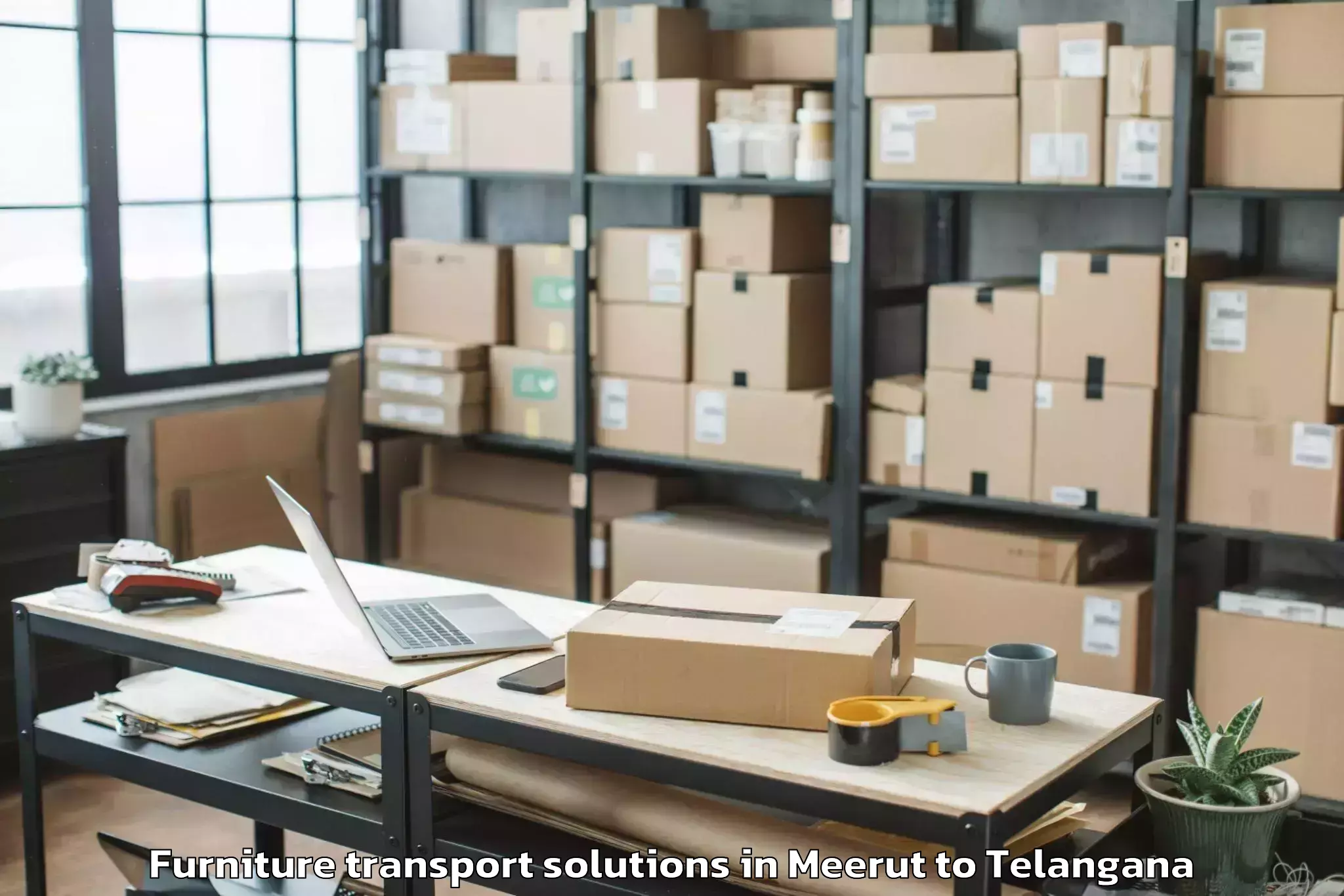 Quality Meerut to Ghatkesar Furniture Transport Solutions